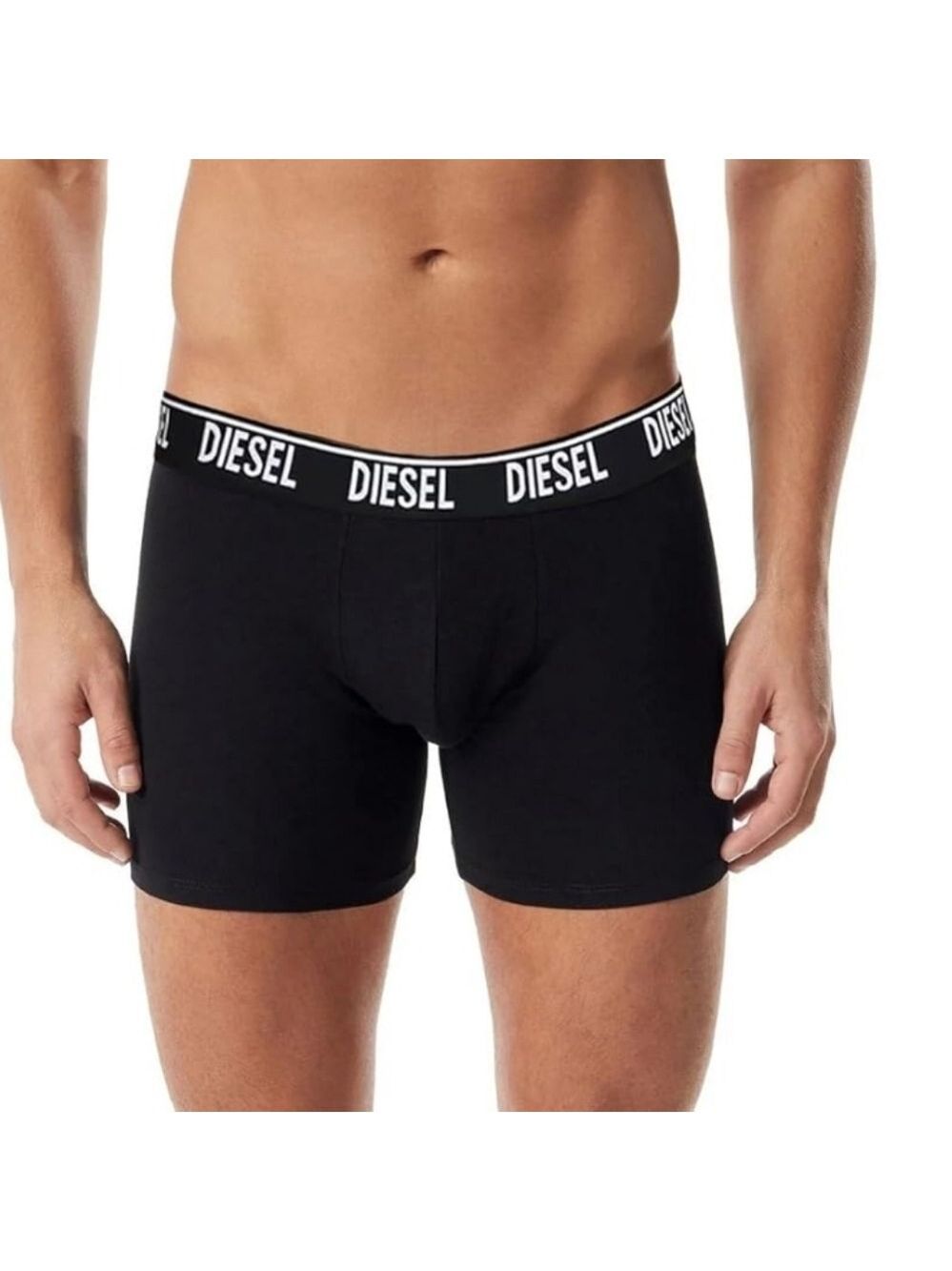 Diesel Men's Cotton Black Briefs Logo Waistband New L